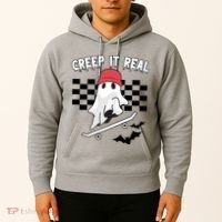 Creek It Real Funny Ghost Halloween Hoodie thumb 2