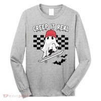 Creek It Real Funny Ghost Halloween Long Sleeve Shirt thumb 0