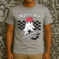 Creek It Real Funny Ghost Halloween T-Shirt thumb 3