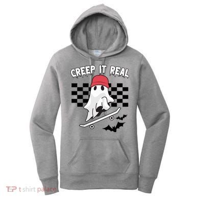 Creek It Real Funny Ghost Halloween Women's Hoodie