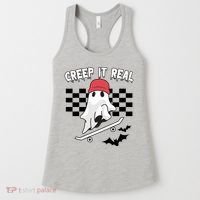 Creek It Real Funny Ghost Halloween Women's Tank Top thumb 0