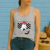 Creek It Real Funny Ghost Halloween Women's Tank Top thumb 2