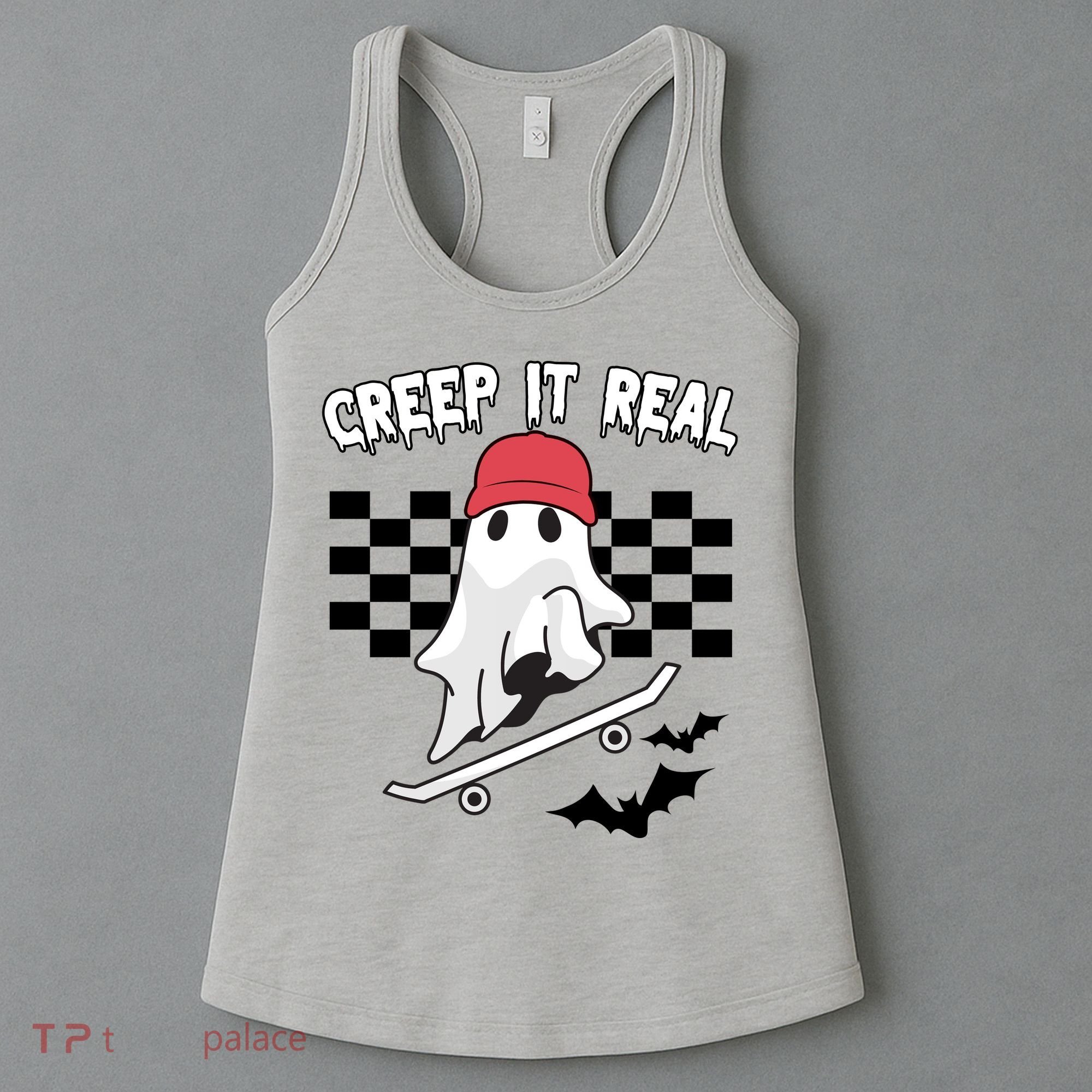 Creek It Real Funny Ghost Halloween Women's Tank Top