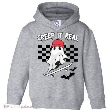 Creek It Real Funny Ghost Halloween Toddler Hoodie