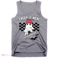 Creek It Real Funny Ghost Halloween Tank Top thumb 0