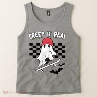 Creek It Real Funny Ghost Halloween Tank Top thumb 2