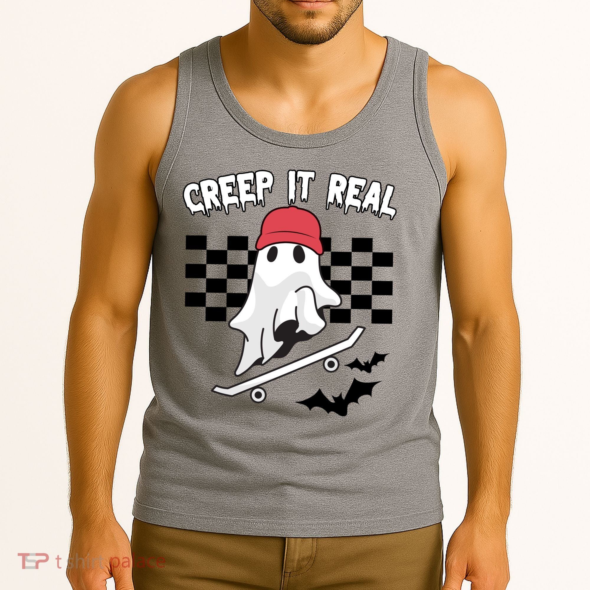 Creek It Real Funny Ghost Halloween Tank Top