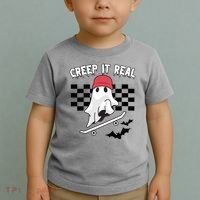 Creek It Real Funny Ghost Halloween Toddler T-Shirt thumb 2