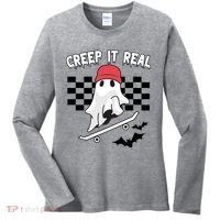 Creek It Real Funny Ghost Halloween Women's Long Sleeve Shirt thumb 0