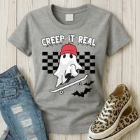 Creek It Real Funny Ghost Halloween Women's T-Shirt thumb 3