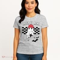 Creek It Real Funny Ghost Halloween Women's T-Shirt thumb 4