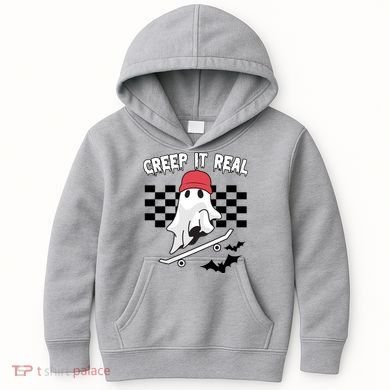 Creek It Real Funny Ghost Halloween Kids Hoodie