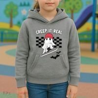 Creek It Real Funny Ghost Halloween Kids Hoodie thumb 3