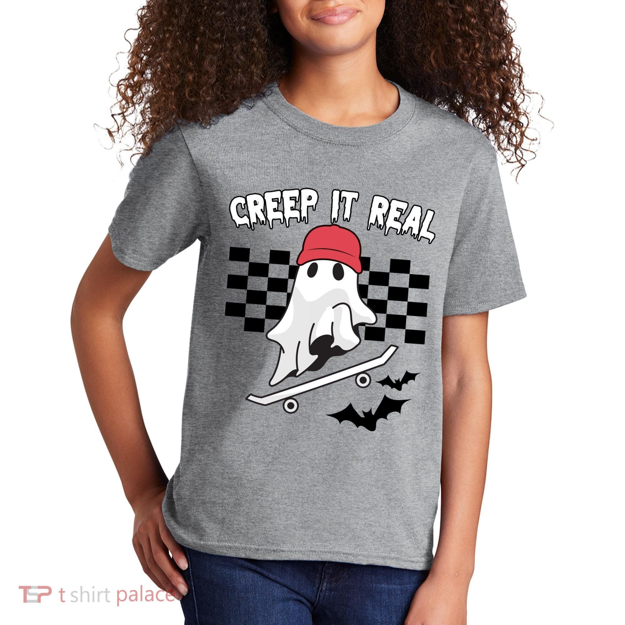 Creek It Real Funny Ghost Halloween Kids T-Shirt