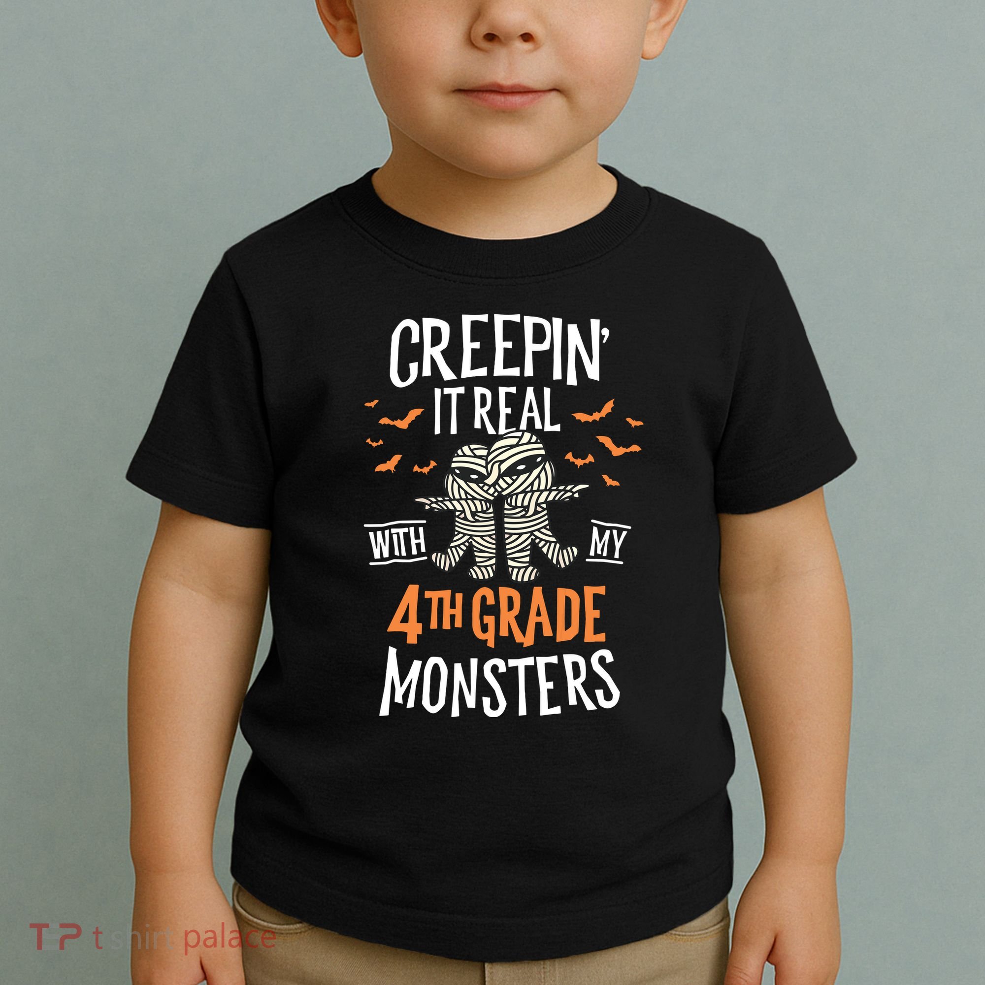 Creepin It Real With My 4th Grade Monsters Halloween Teacher Toddler T-Shirt