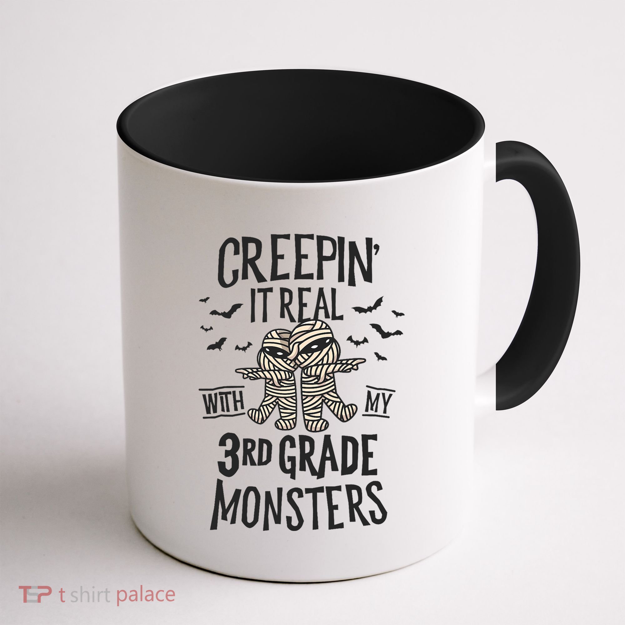 Creepin It Real With My 3rd Grade Monsters Halloween Teacher Coffee Mug