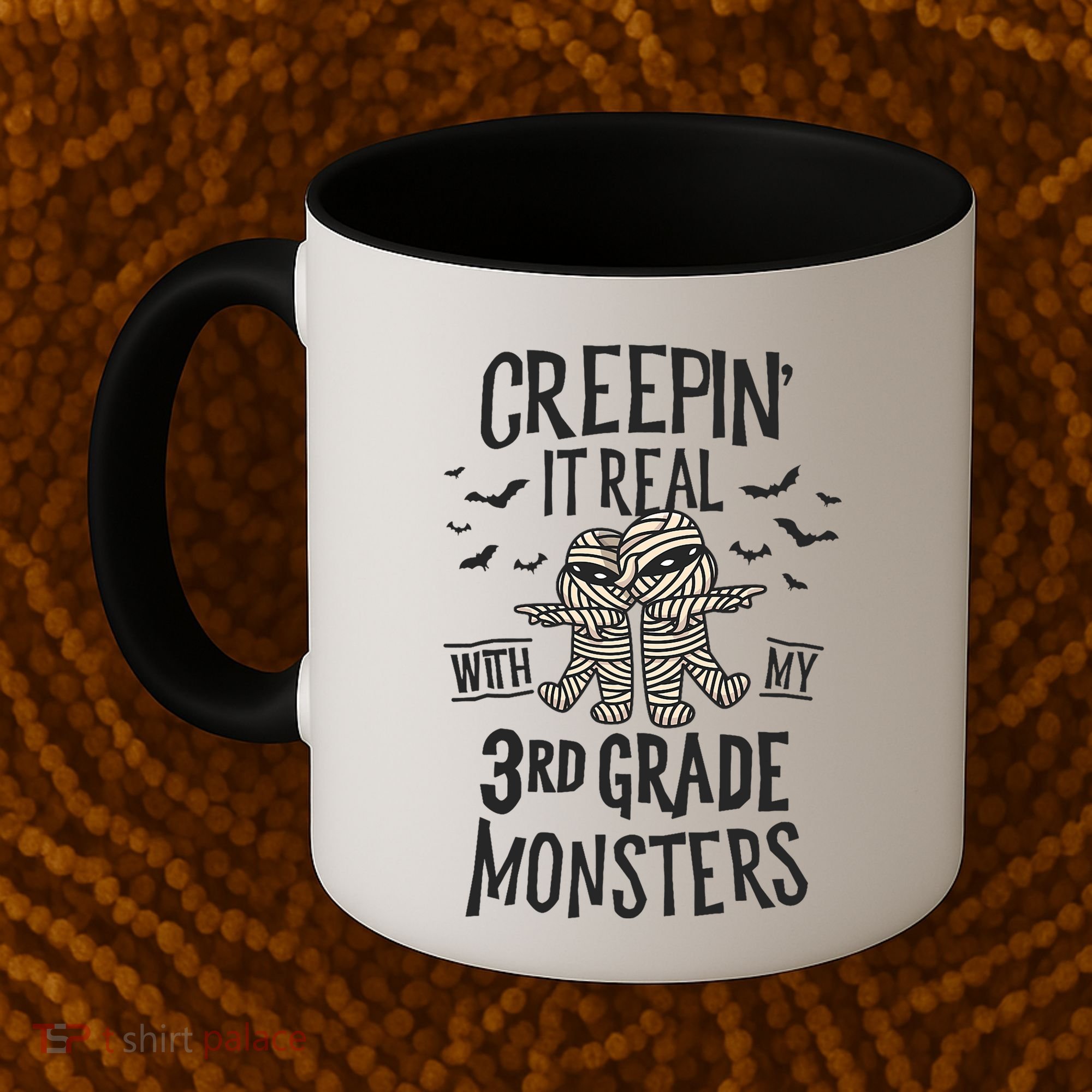 Creepin It Real With My 3rd Grade Monsters Halloween Teacher Coffee Mug