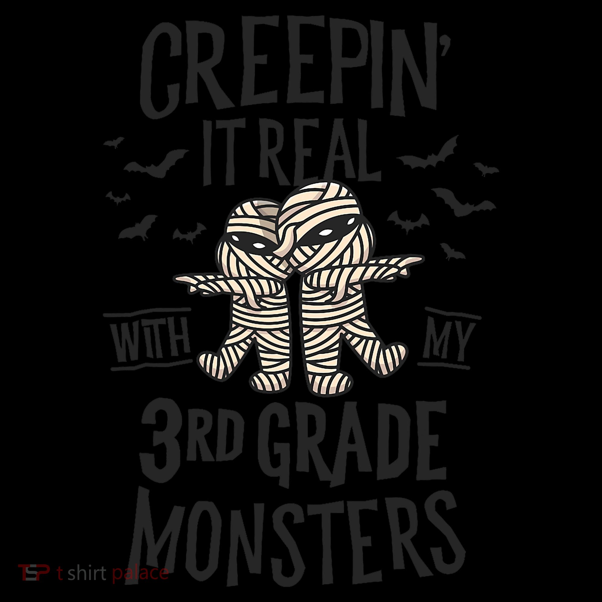 Creepin It Real With My 3rd Grade Monsters Halloween Teacher Coffee Mug