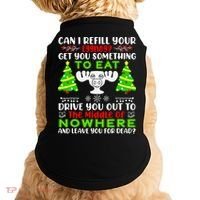 Can I Refill Your Eggnog Funny Christmas Vacation Quote Doggie Tank thumb 0