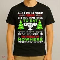 Can I Refill Your Eggnog Funny Christmas Vacation Quote T-Shirt thumb 3