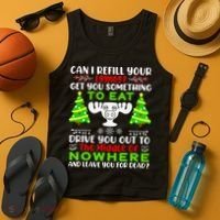 Can I Refill Your Eggnog Funny Christmas Vacation Quote Tank Top thumb 4