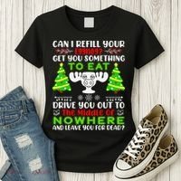 Can I Refill Your Eggnog Funny Christmas Vacation Quote Women's T-Shirt thumb 3