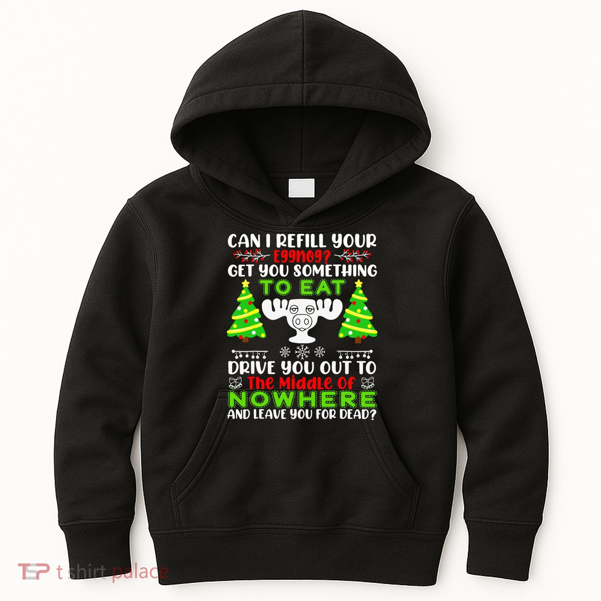 Can I Refill Your Eggnog Funny Christmas Vacation Quote Kids Hoodie