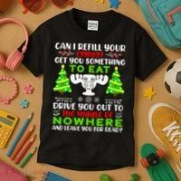 Can I Refill Your Eggnog Funny Christmas Vacation Quote Kids T-Shirt thumb 3