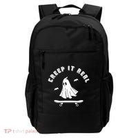 Creep It Real Skateboard Ghost Skateboarding Halloween Backpack thumb 0