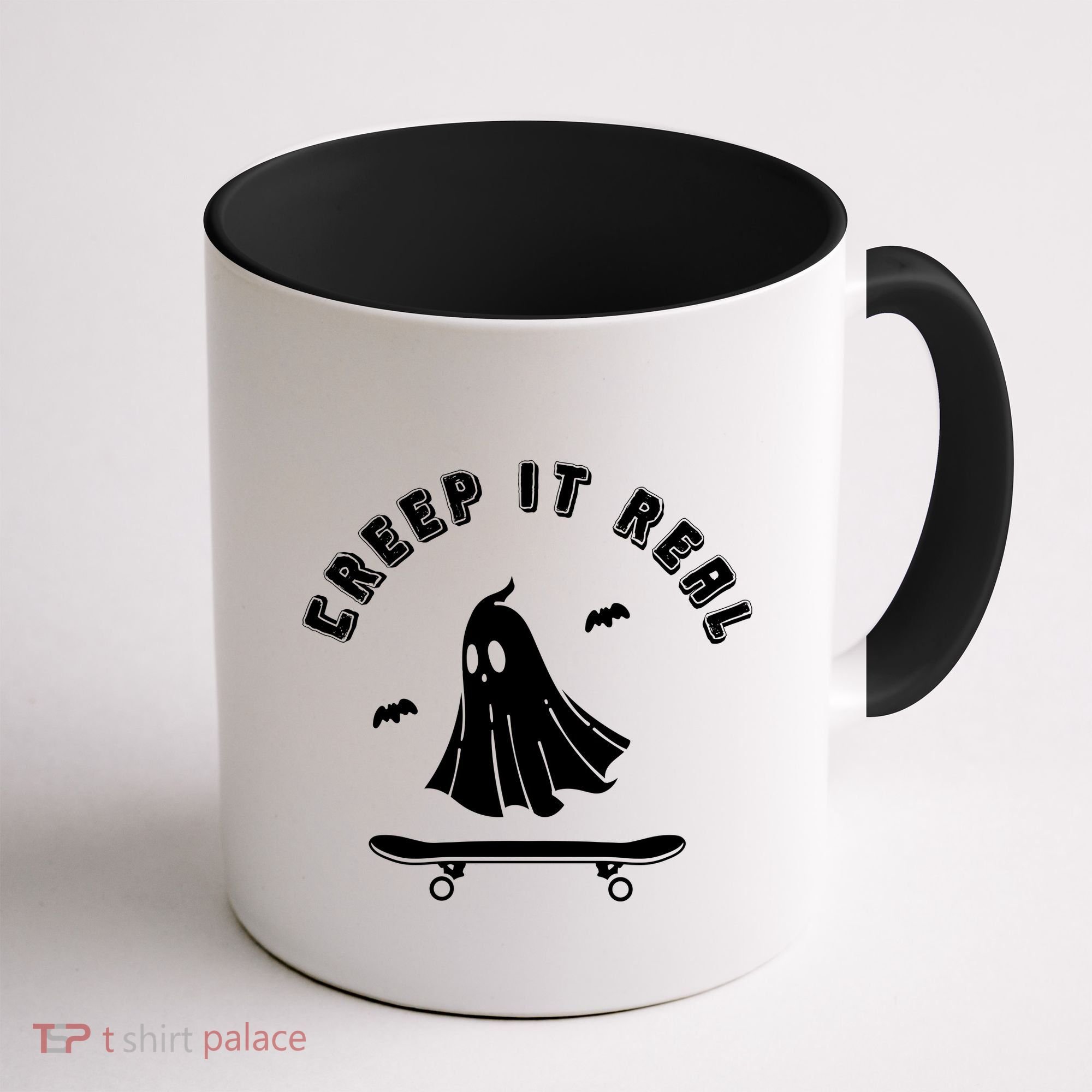Creep It Real Skateboard Ghost Skateboarding Halloween Coffee Mug
