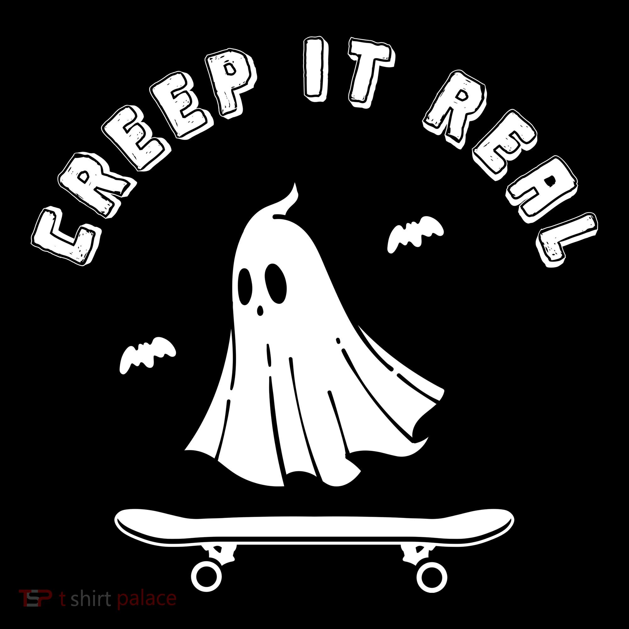 Creep It Real Skateboard Ghost Skateboarding Halloween Women's Hoodie
