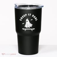 Creep It Real Skateboard Ghost Skateboarding Halloween Tumbler thumb 0