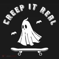 Creep It Real Skateboard Ghost Skateboarding Halloween Ornament thumb 1