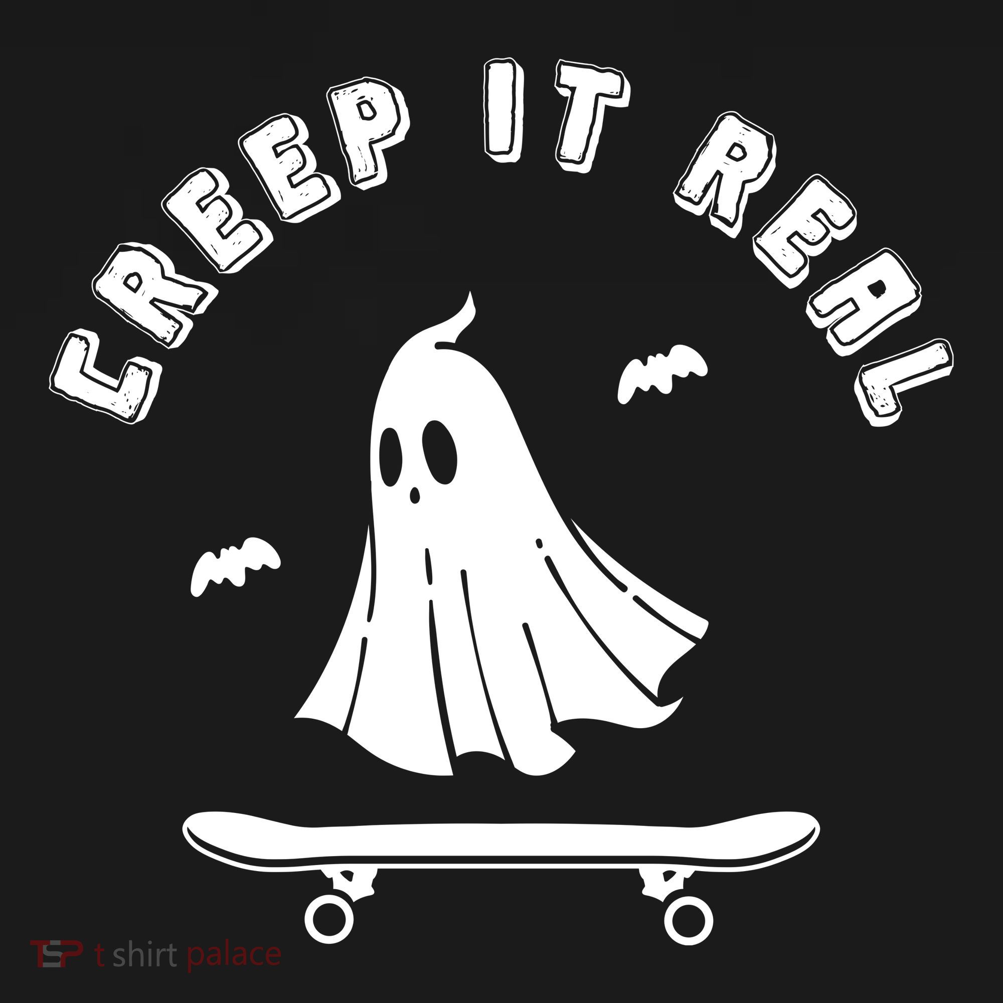 Creep It Real Skateboard Ghost Skateboarding Halloween Ornament