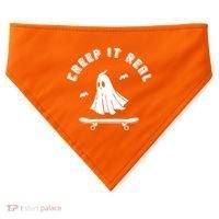 Creep It Real Skateboard Ghost Skateboarding Halloween USA-Made Doggie Bandana thumb 0