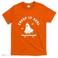 Creep It Real Skateboard Ghost Skateboarding Halloween T-Shirt thumb 0