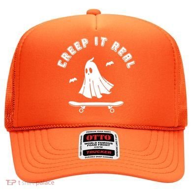 Creep It Real Skateboard Ghost Skateboarding Halloween Hat