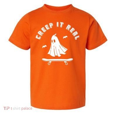 Creep It Real Skateboard Ghost Skateboarding Halloween Toddler T-Shirt