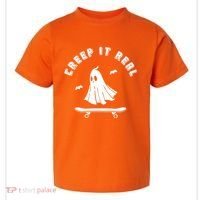 Creep It Real Skateboard Ghost Skateboarding Halloween Toddler T-Shirt thumb 0