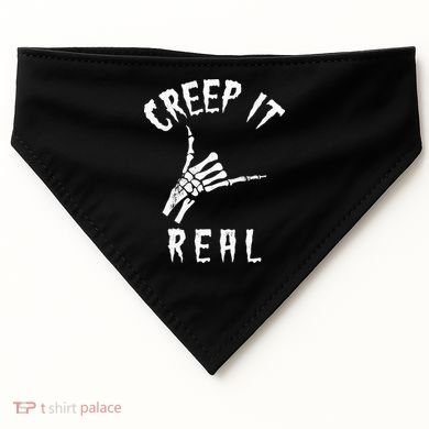 Creep It Real Skeleton Hand Shaka USA-Made Doggie Bandana