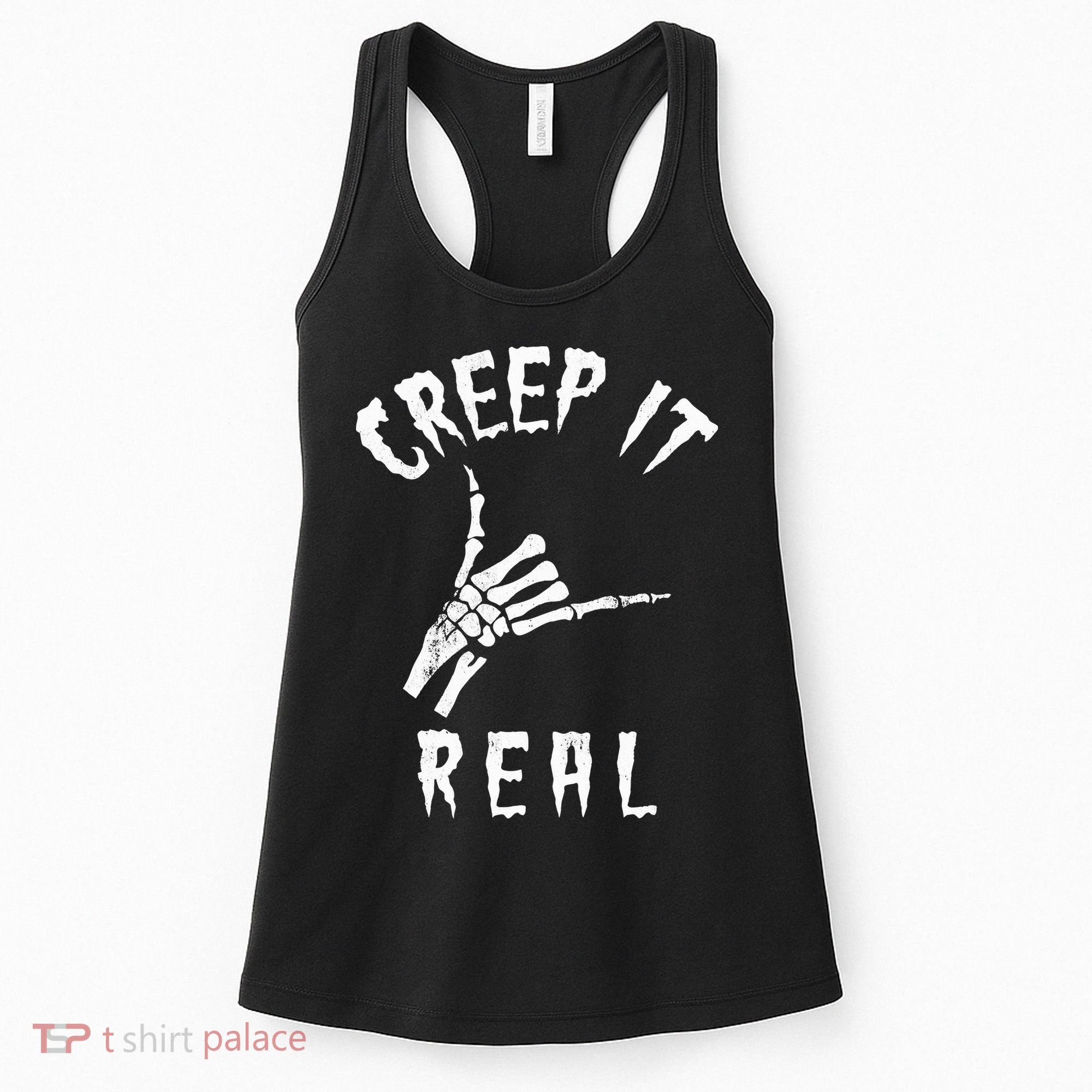 Creep It Real Skeleton Hand Shaka Women's Tank Top