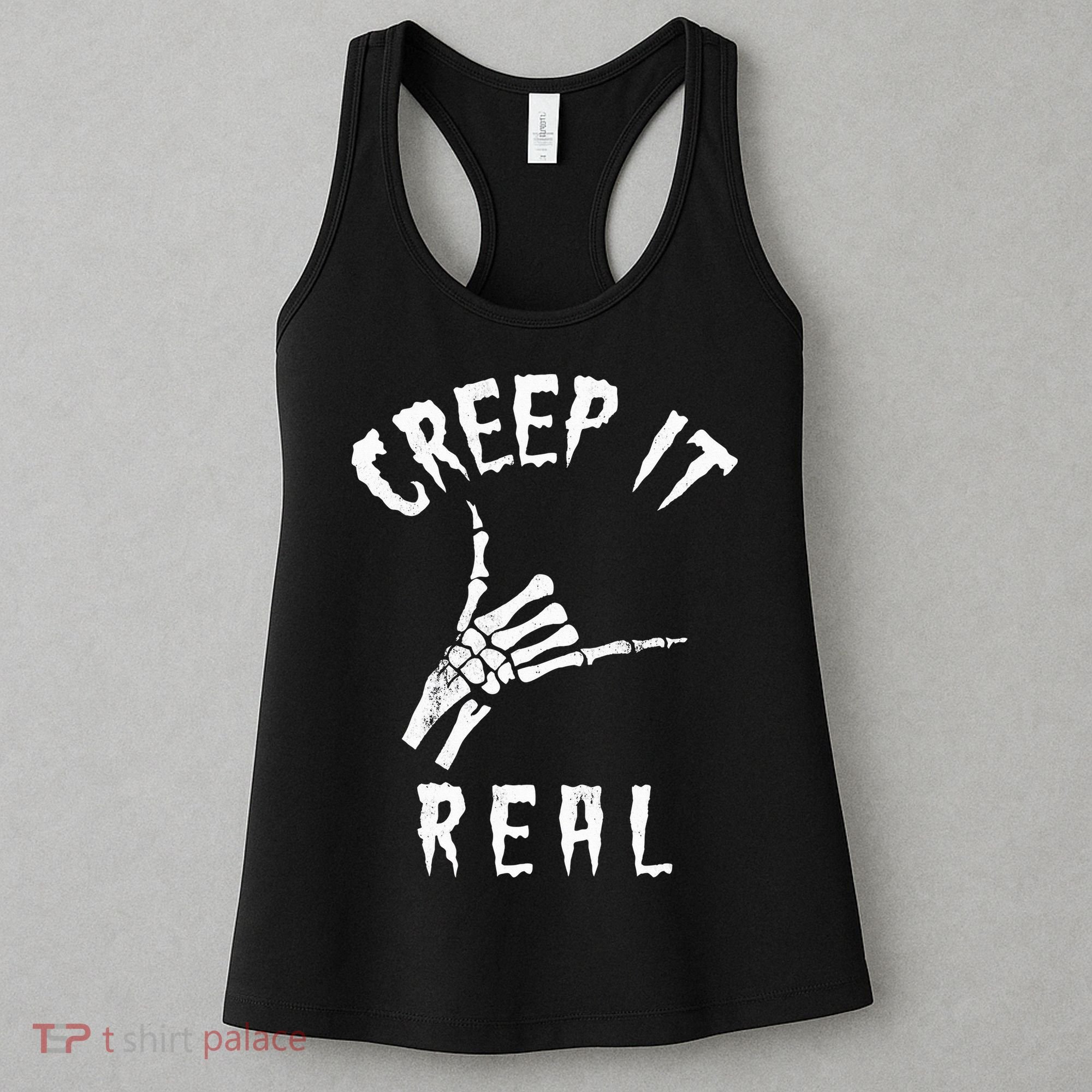Creep It Real Skeleton Hand Shaka Women's Tank Top