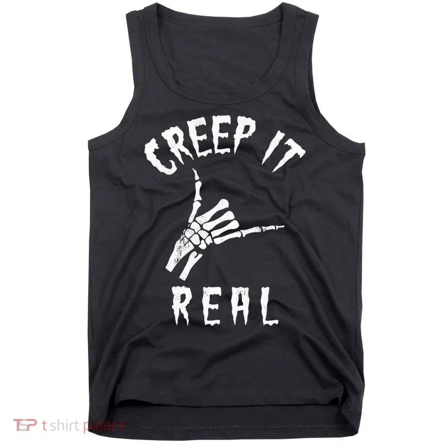 Creep It Real Skeleton Hand Shaka Tank Top