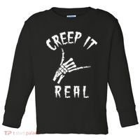 Creep It Real Skeleton Hand Shaka Toddler Long Sleeve Shirt thumb 0