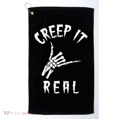Creep It Real Skeleton Hand Shaka Golf Towel
