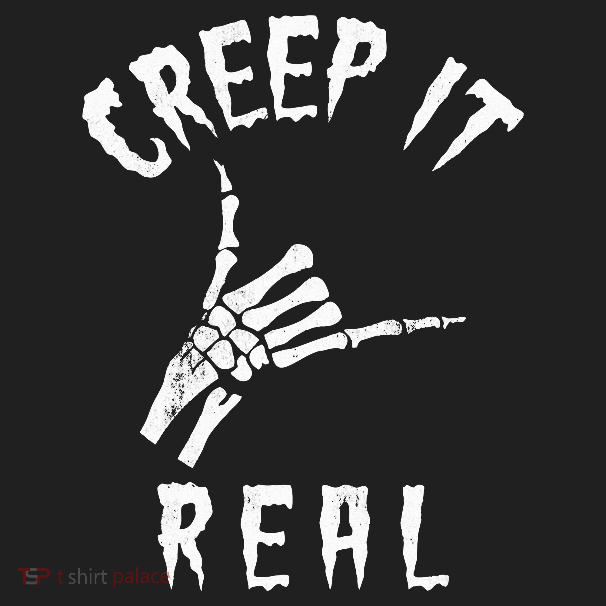 Creep It Real Skeleton Hand Shaka Golf Towel