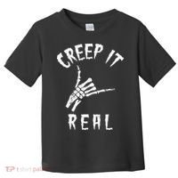 Creep It Real Skeleton Hand Shaka Toddler T-Shirt thumb 0