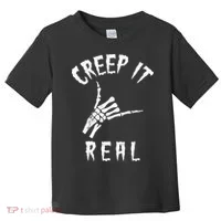 Creep It Real Skeleton Hand Shaka Toddler T-Shirt thumb 0