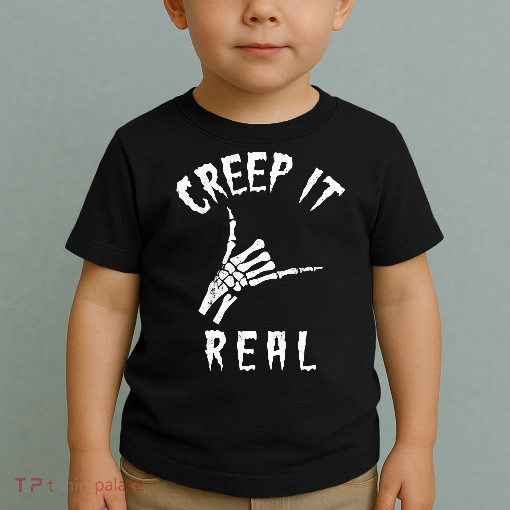 Creep It Real Skeleton Hand Shaka Toddler T-Shirt