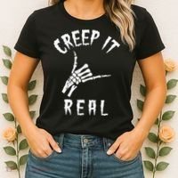 Creep It Real Skeleton Hand Shaka Women's T-Shirt thumb 2